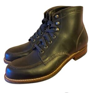 Wolverine 1000 Mile Boot Black Moc Toe Leather 8 D Ankle Horween Classic Work